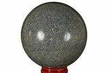 Polished Dumortierite Sphere - Madagascar #126519-1